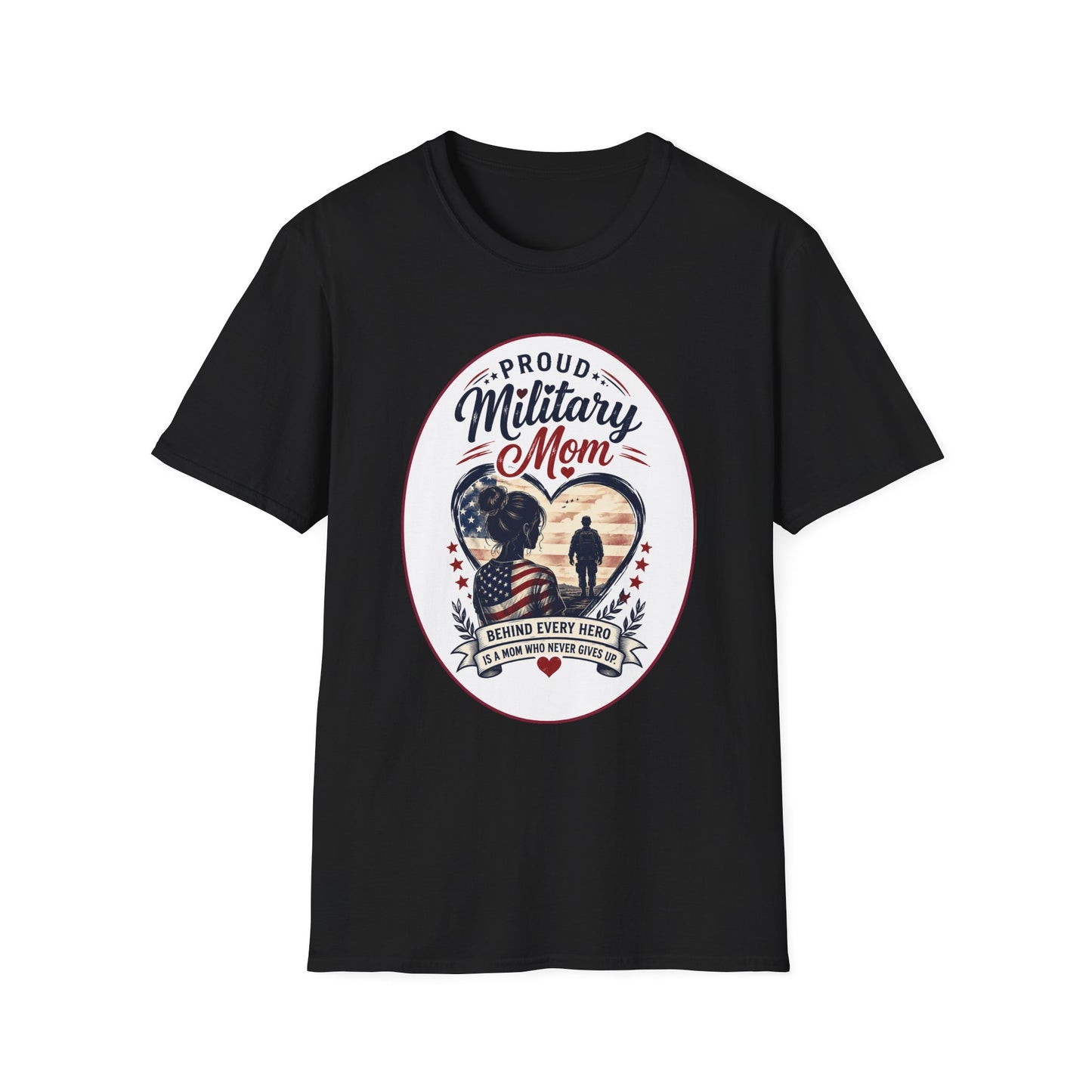 Proud Military Mom Unisex Softstyle T-Shirt