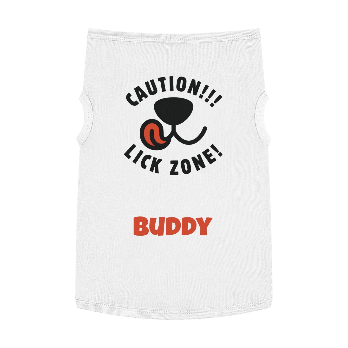 Caution Lick Zone PERSONALIZED Pet Tank Top
