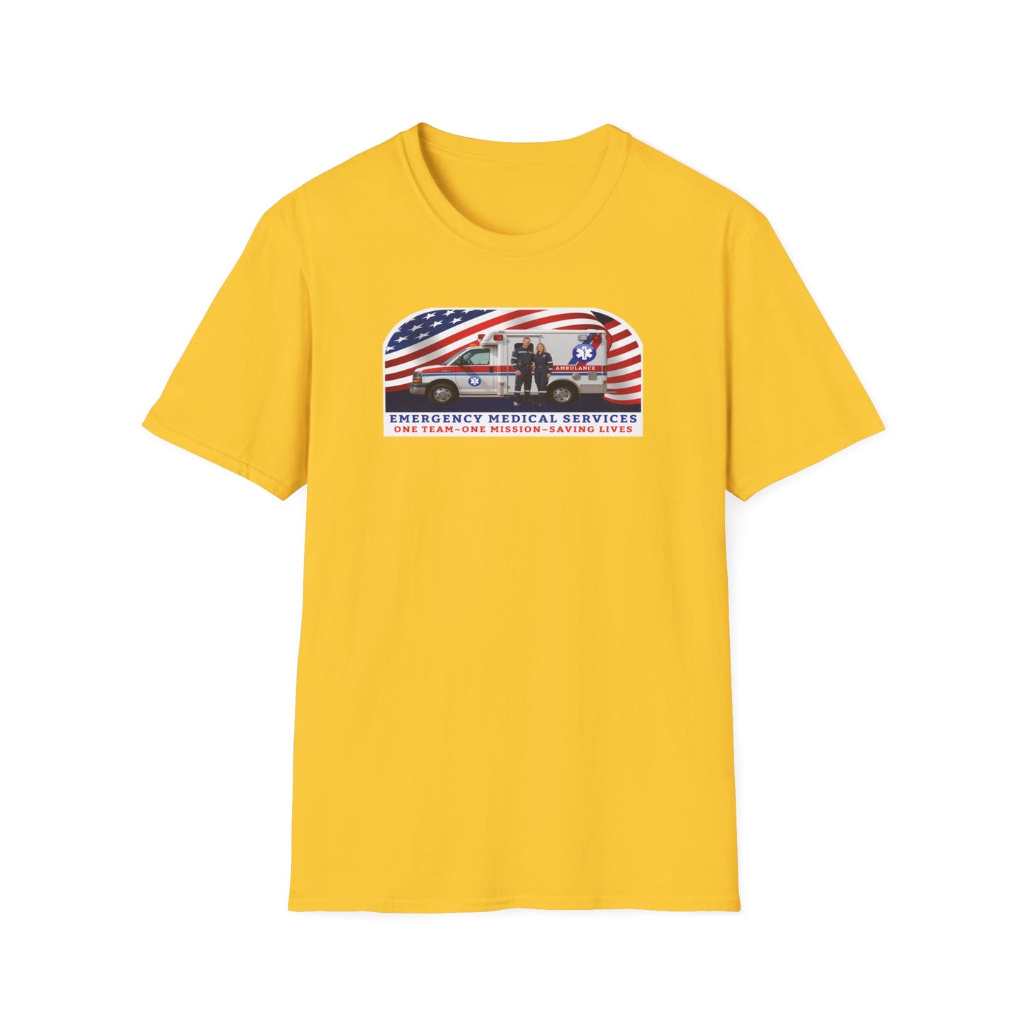 EMS: One Team One Mission Unisex Softstyle T-Shirt