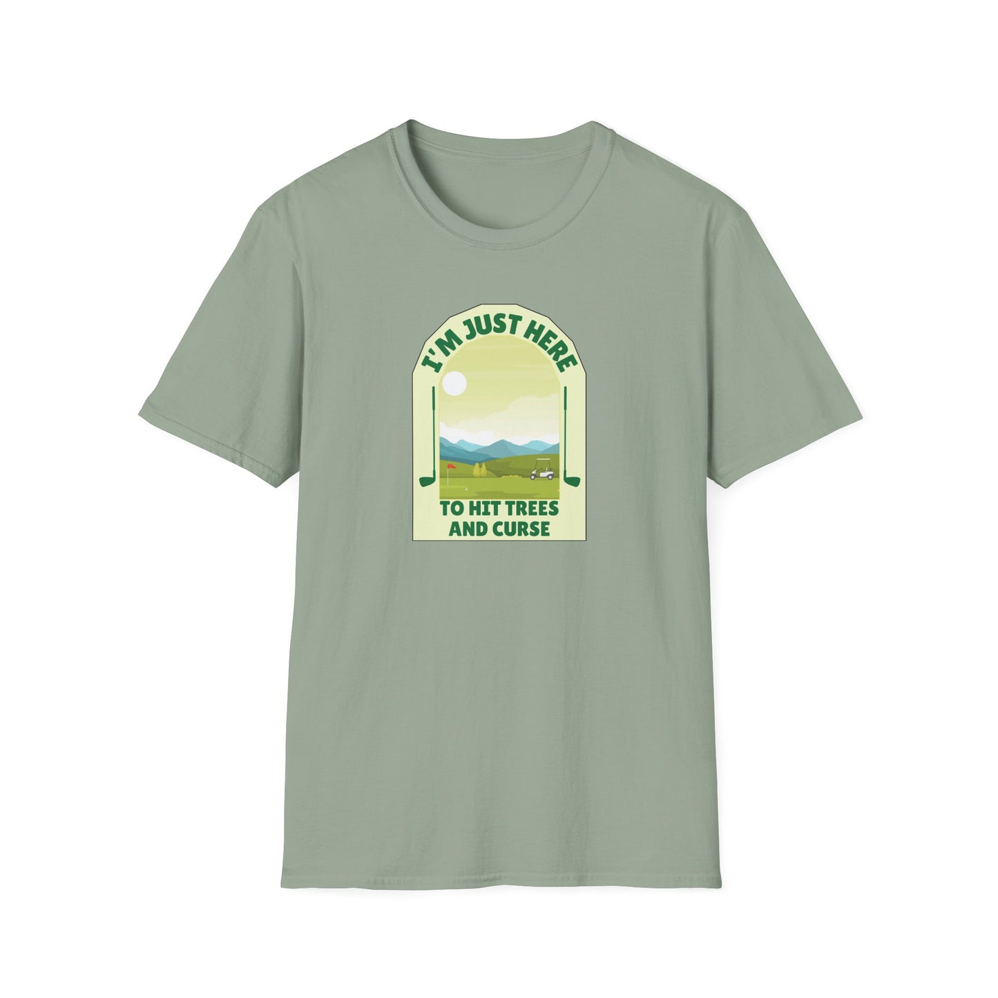 Golf: Hitting Trees & Cursing Unisex Softstyle T-Shirt