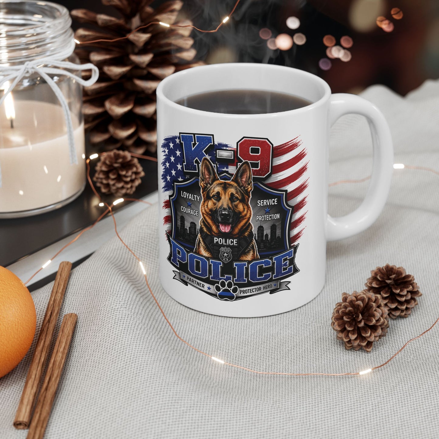 K-9 German Shepherd Ceramic Mug (11oz, 15oz)