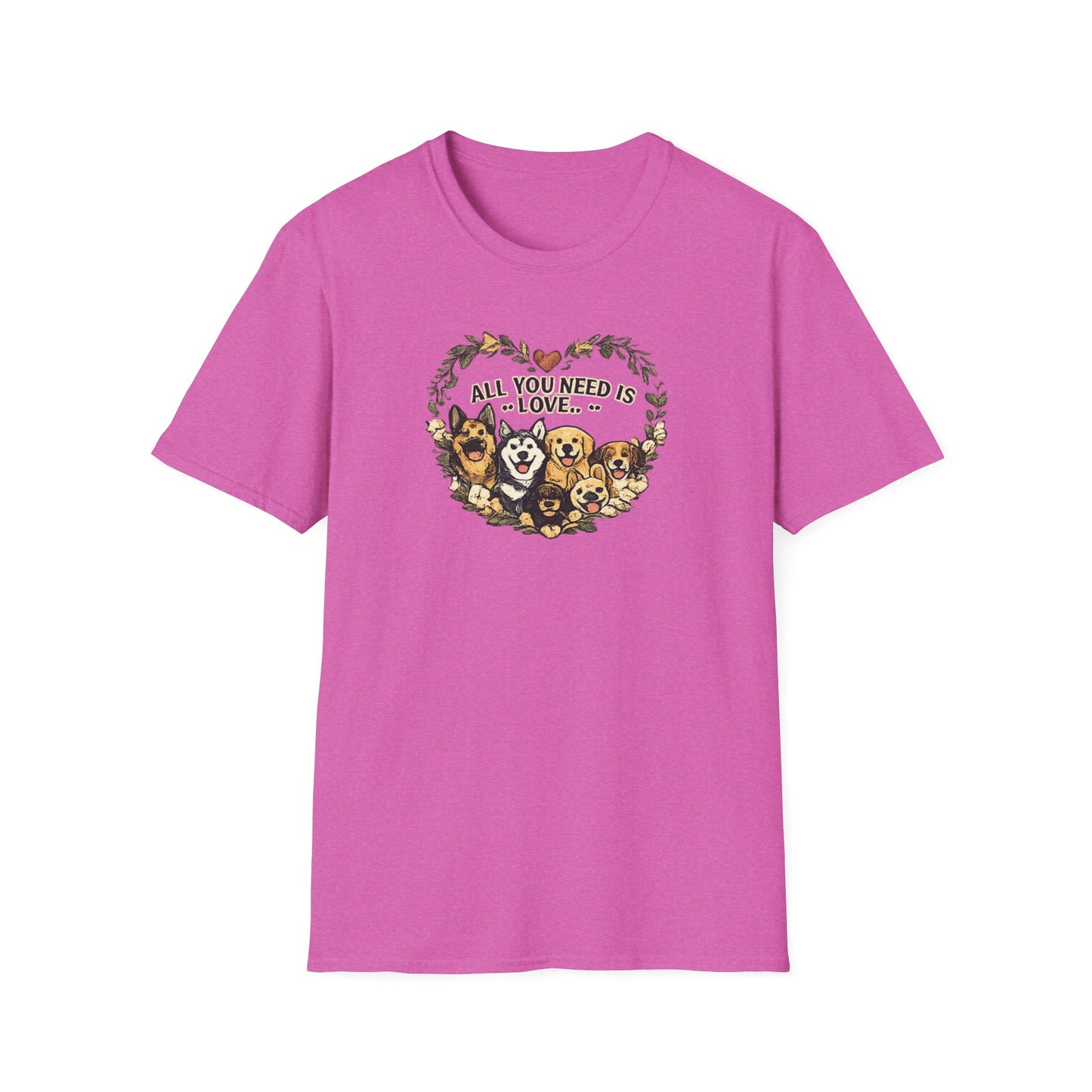 Dogs: All You Need Is Love Unisex Softstyle T-Shirt