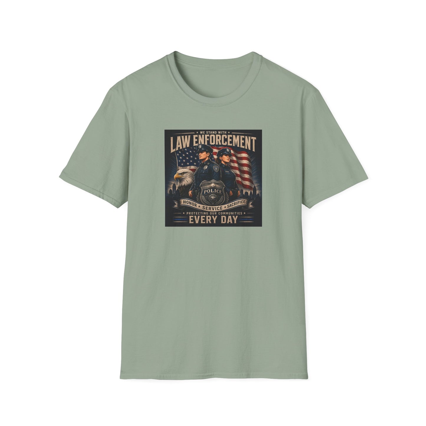 Support Law Enforcement Unisex Softstyle T-Shirt