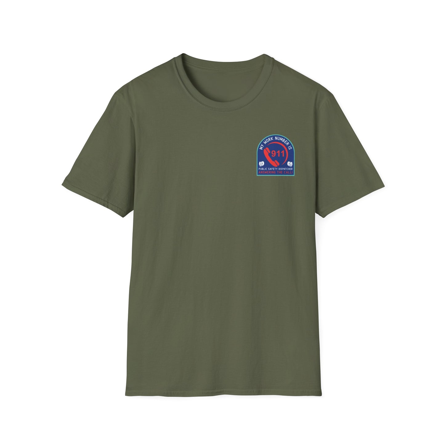 My Work Number is 911 (Pocket) Unisex Softstyle T-Shirt