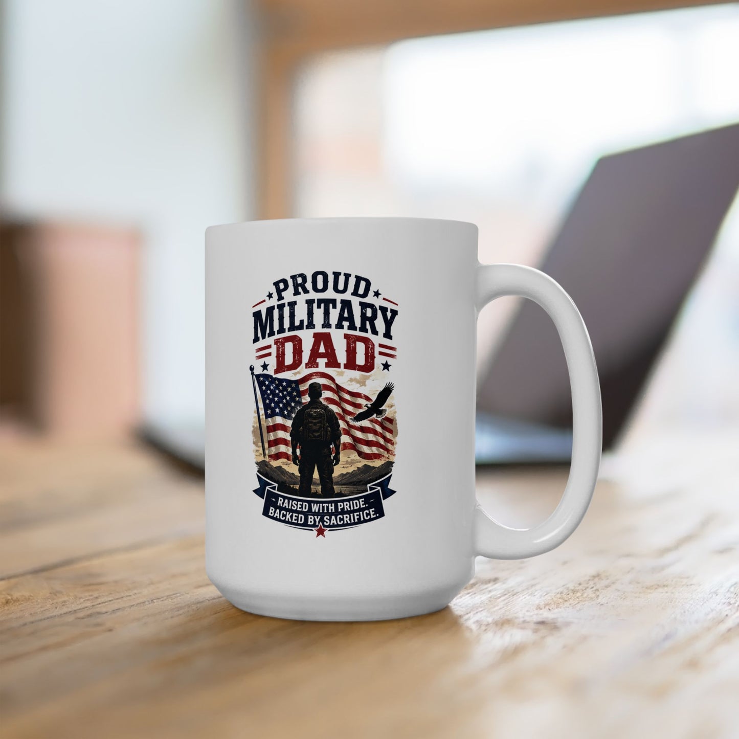Proud Military Dad Ceramic Mug (11oz, 15oz)