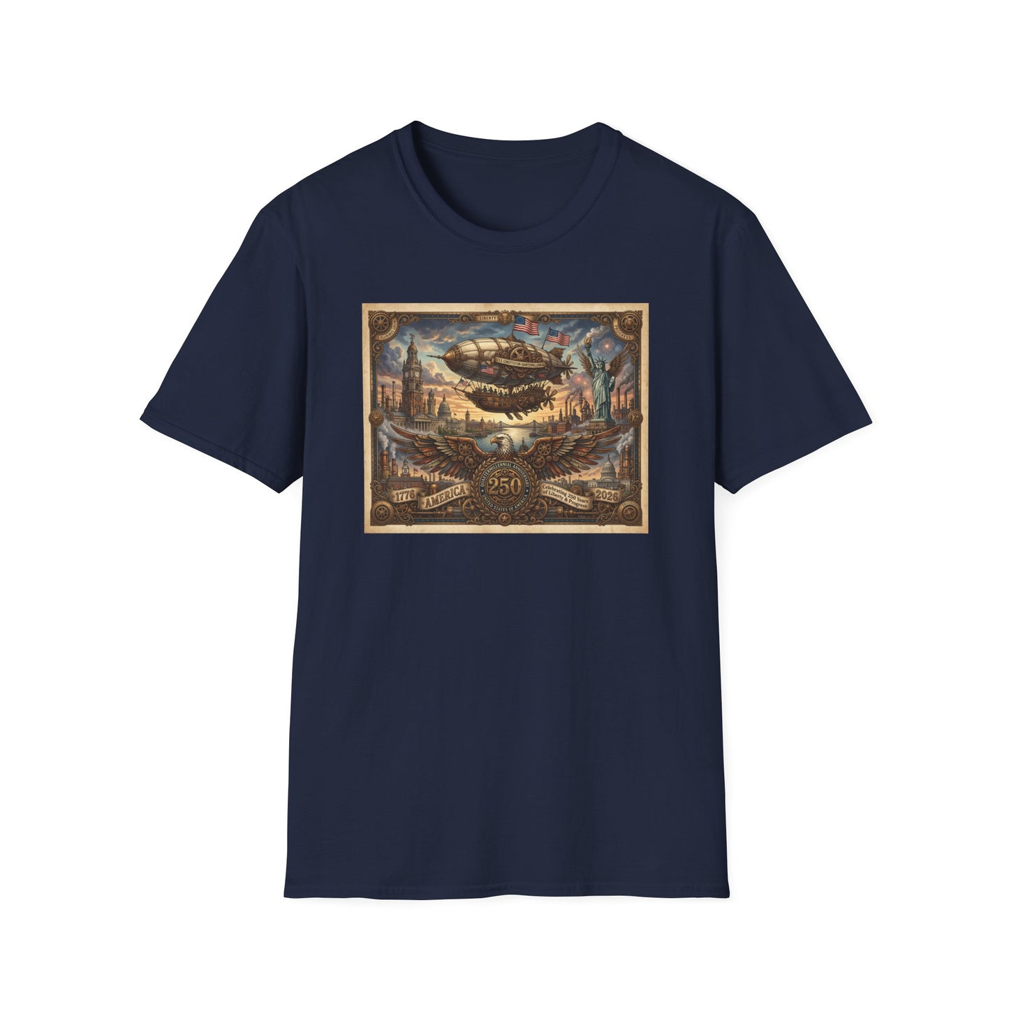 Copy of America 250: Steampunk Unisex Softstyle T-Shirt