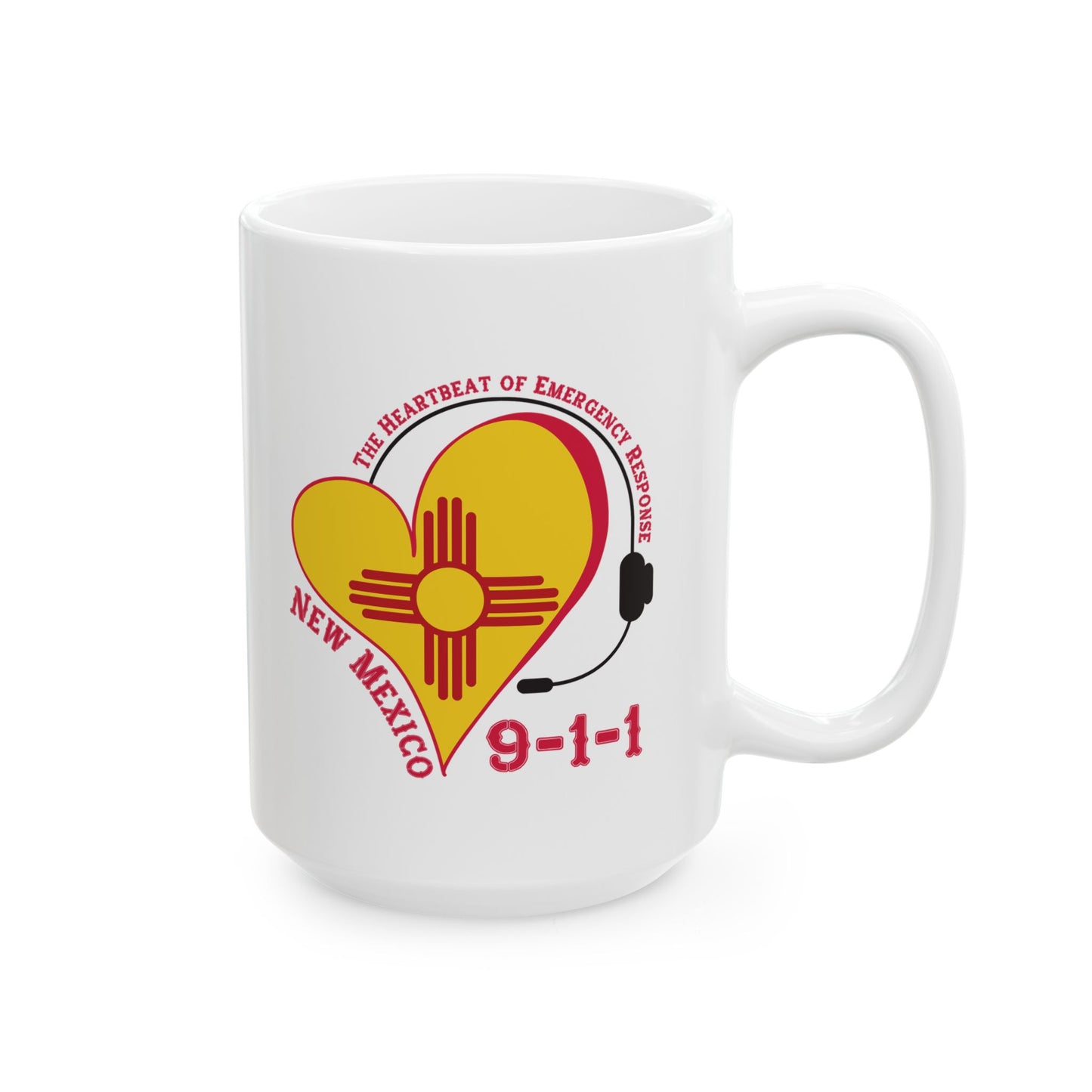 New Mexico 911 Heartbeat Ceramic Mug (11oz, 15oz)