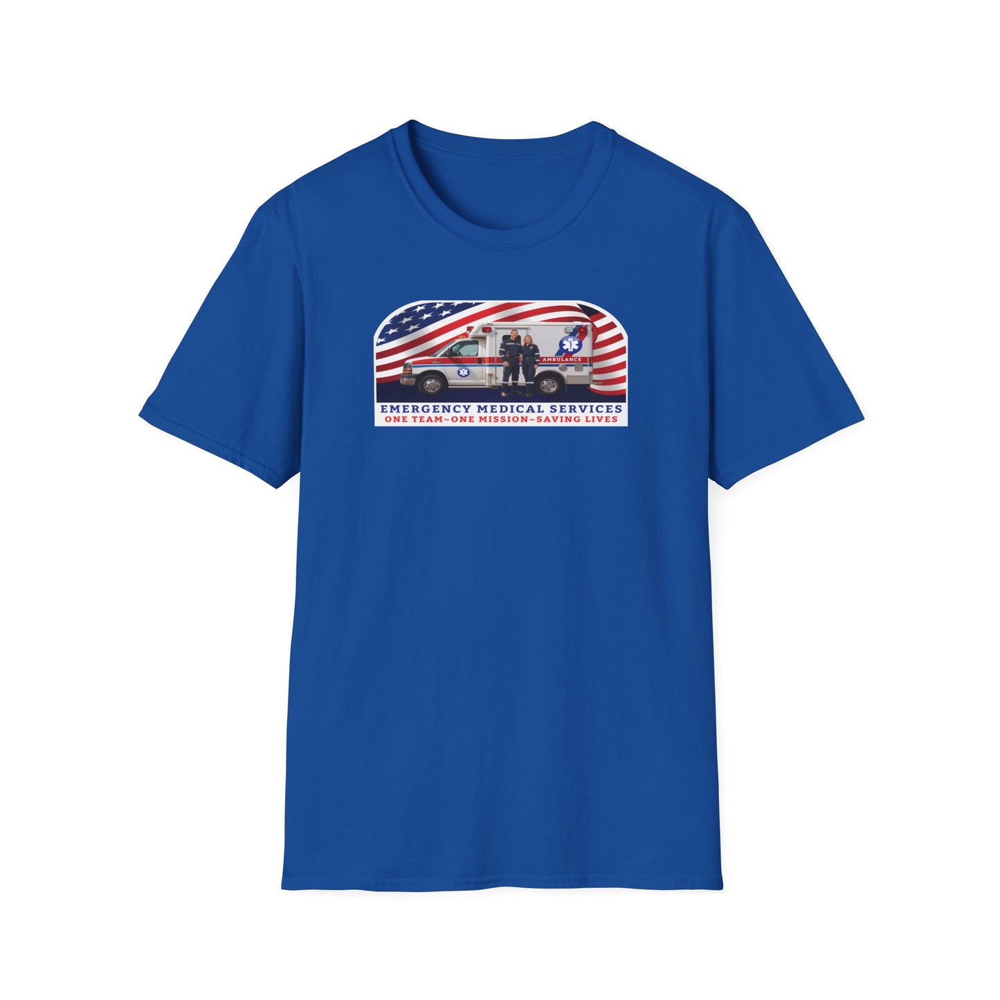 EMS: One Team One Mission Unisex Softstyle T-Shirt