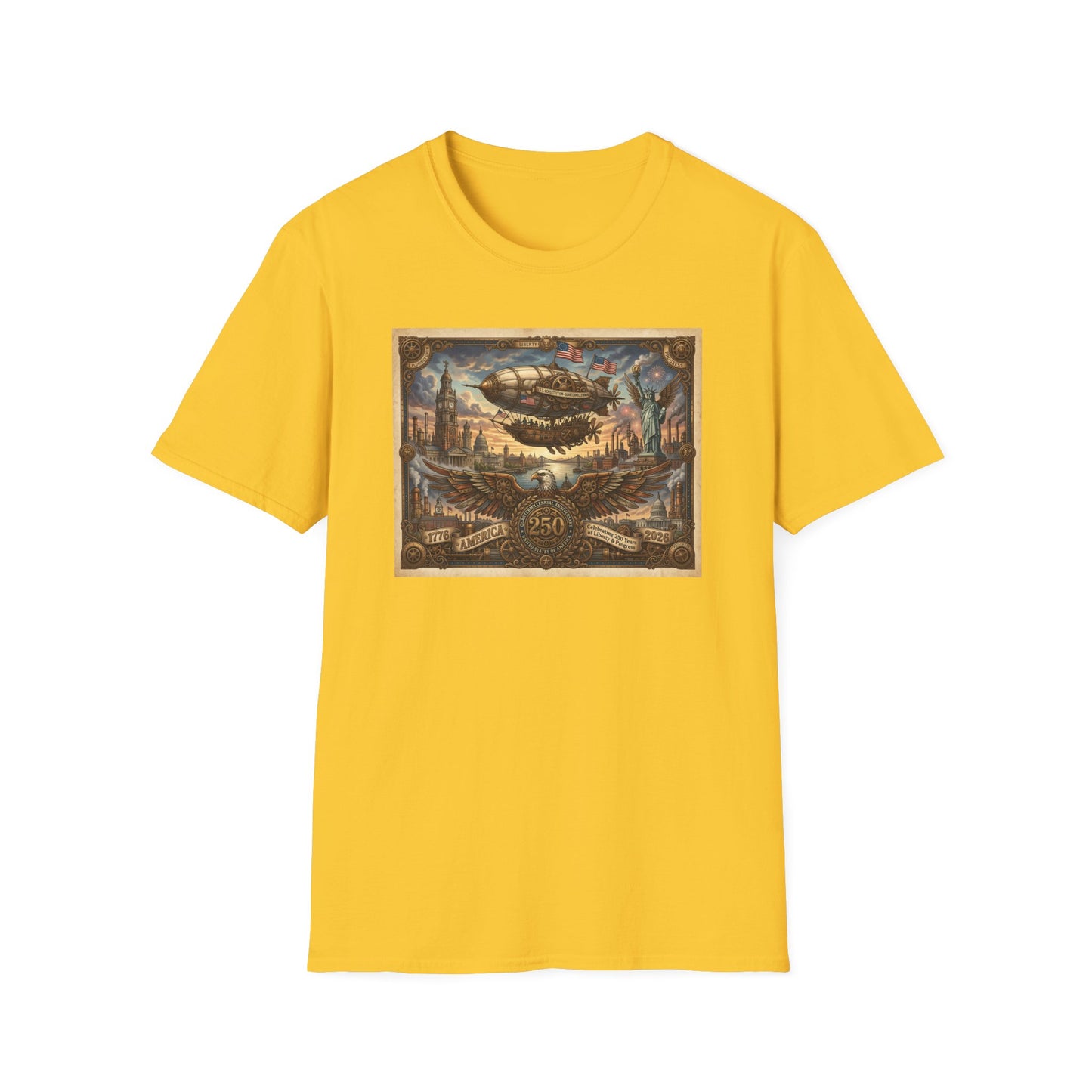 Copy of America 250: Steampunk Unisex Softstyle T-Shirt