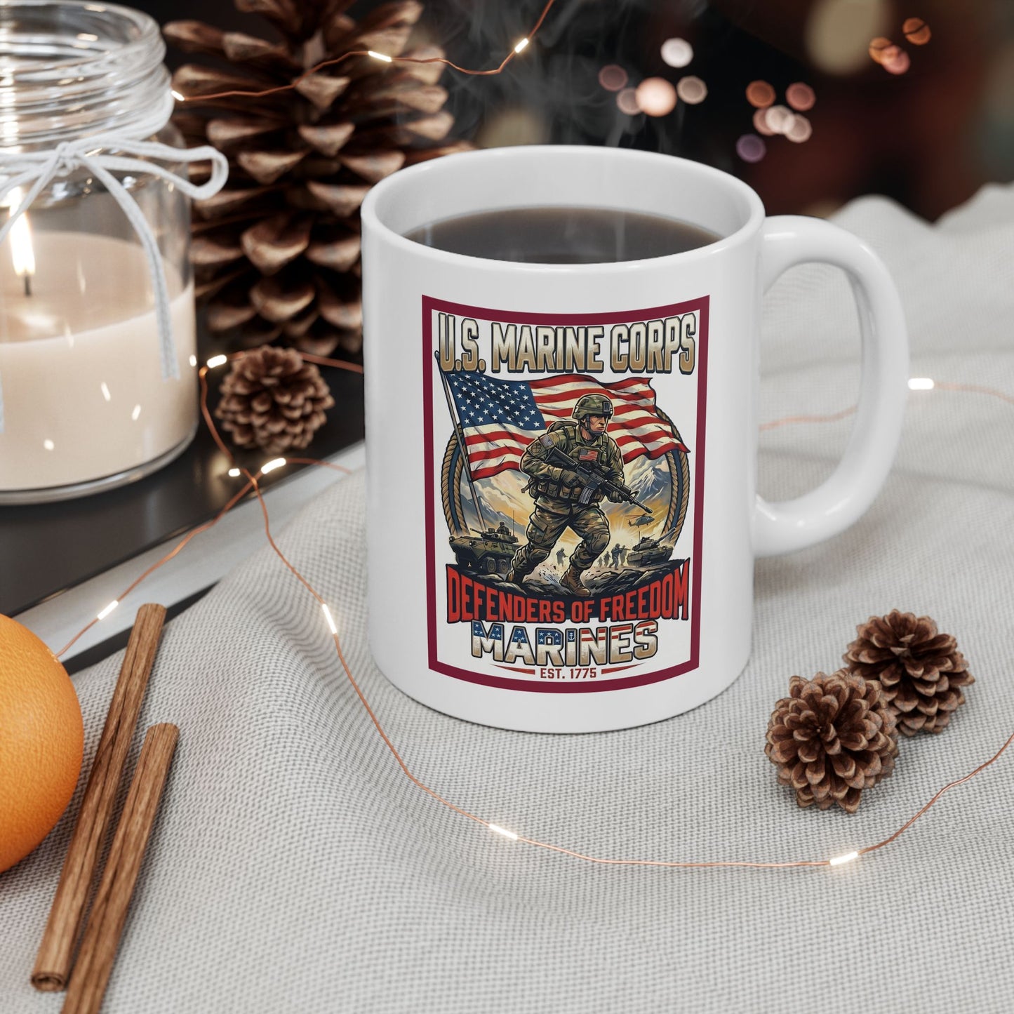 U.S. Marine Corps Defenders of Freedom Ceramic Mug (11oz, 15oz)