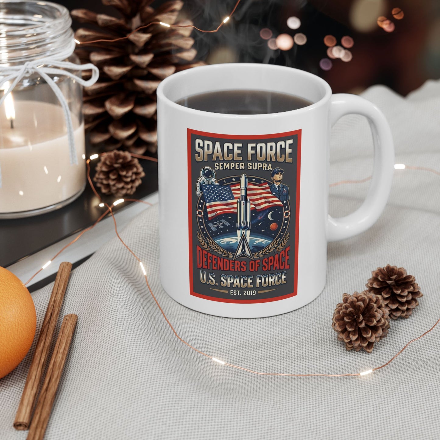 U.S. Space Force Semper Supra Ceramic Mug (11oz, 15oz)