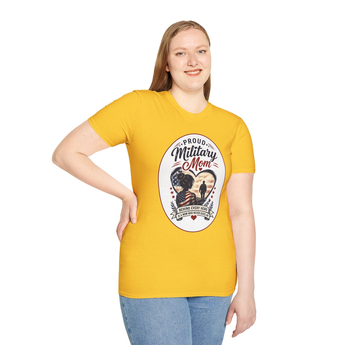 Proud Military Mom Unisex Softstyle T-Shirt