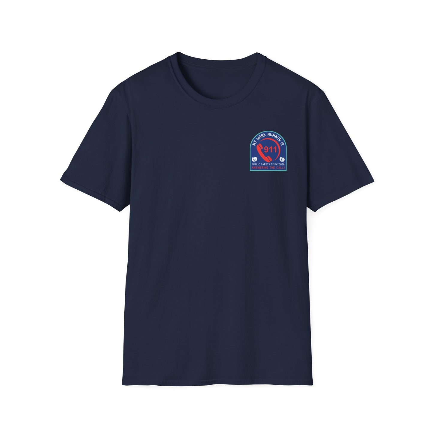 My Work Number is 911 (Pocket) Unisex Softstyle T-Shirt