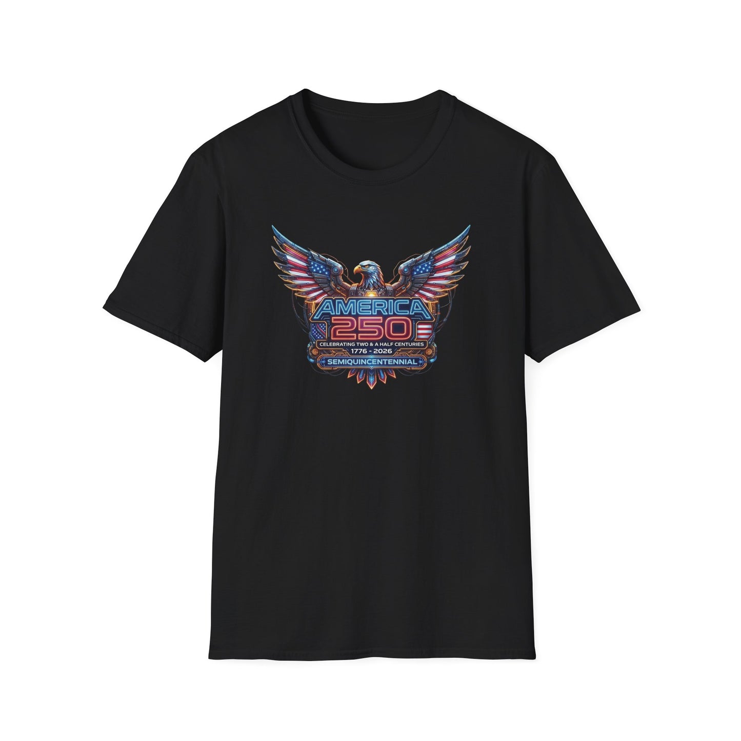 America 250: Cyberpunk American Eagle Unisex Softstyle T-Shirt
