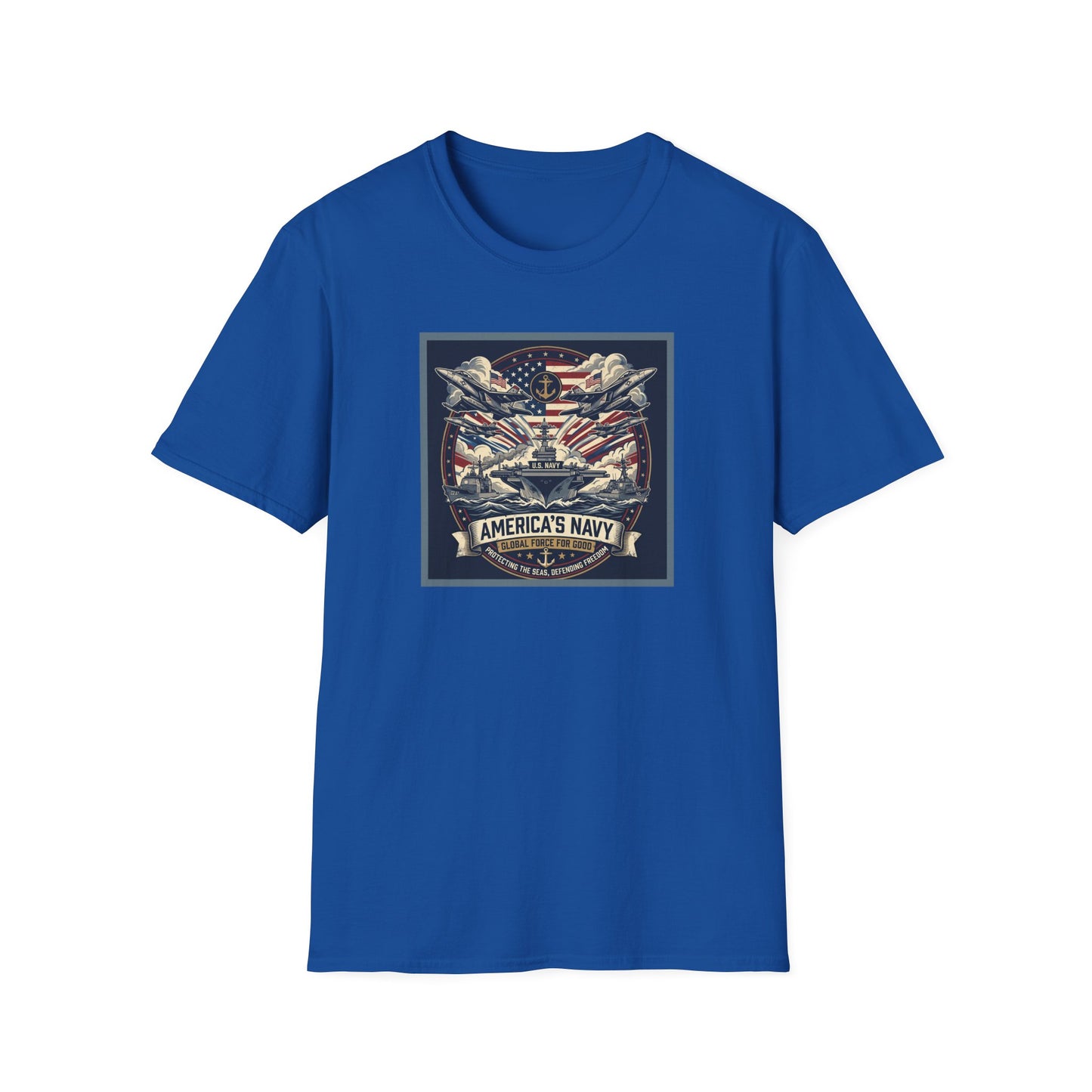 America's Navy Defending Freedom Unisex Softstyle T-Shirt