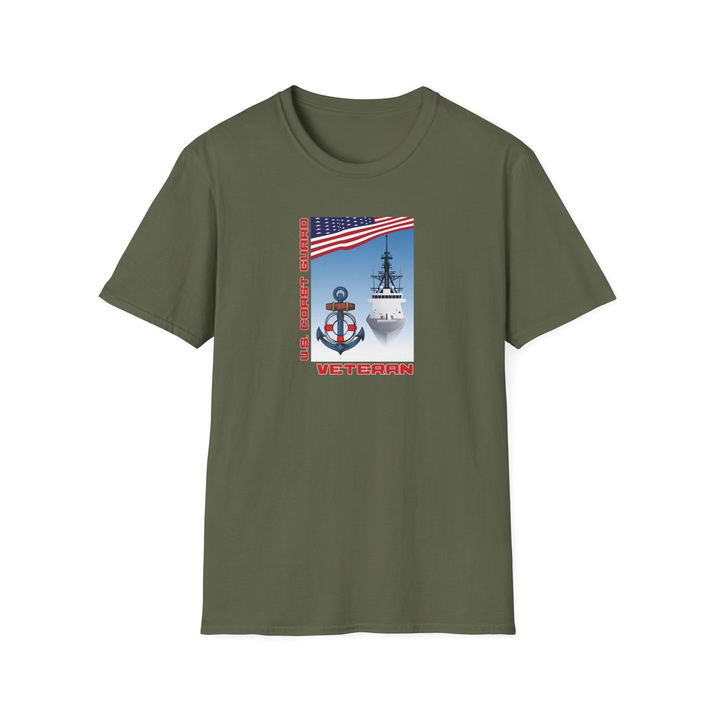 U.S. Coast Guard Veteran Unisex Softstyle T-Shirt