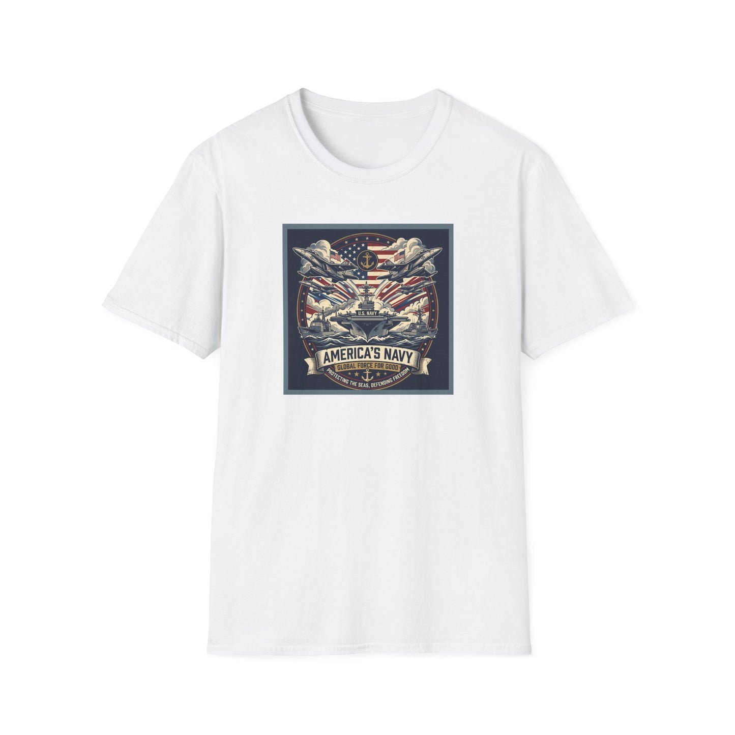 America's Navy Defending Freedom Unisex Softstyle T-Shirt
