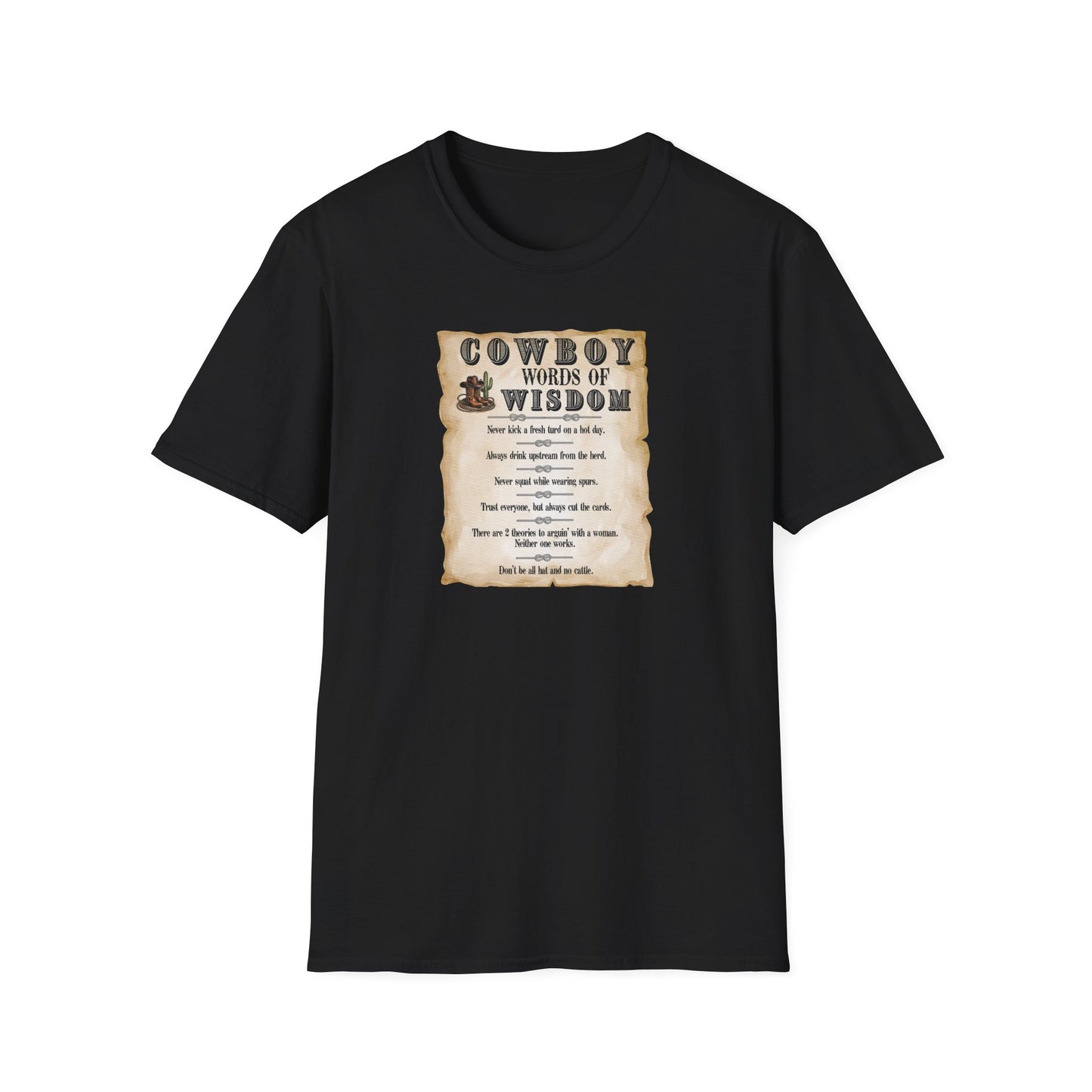 Good Ole Cowboy Wisdom Unisex Softstyle T-Shirt