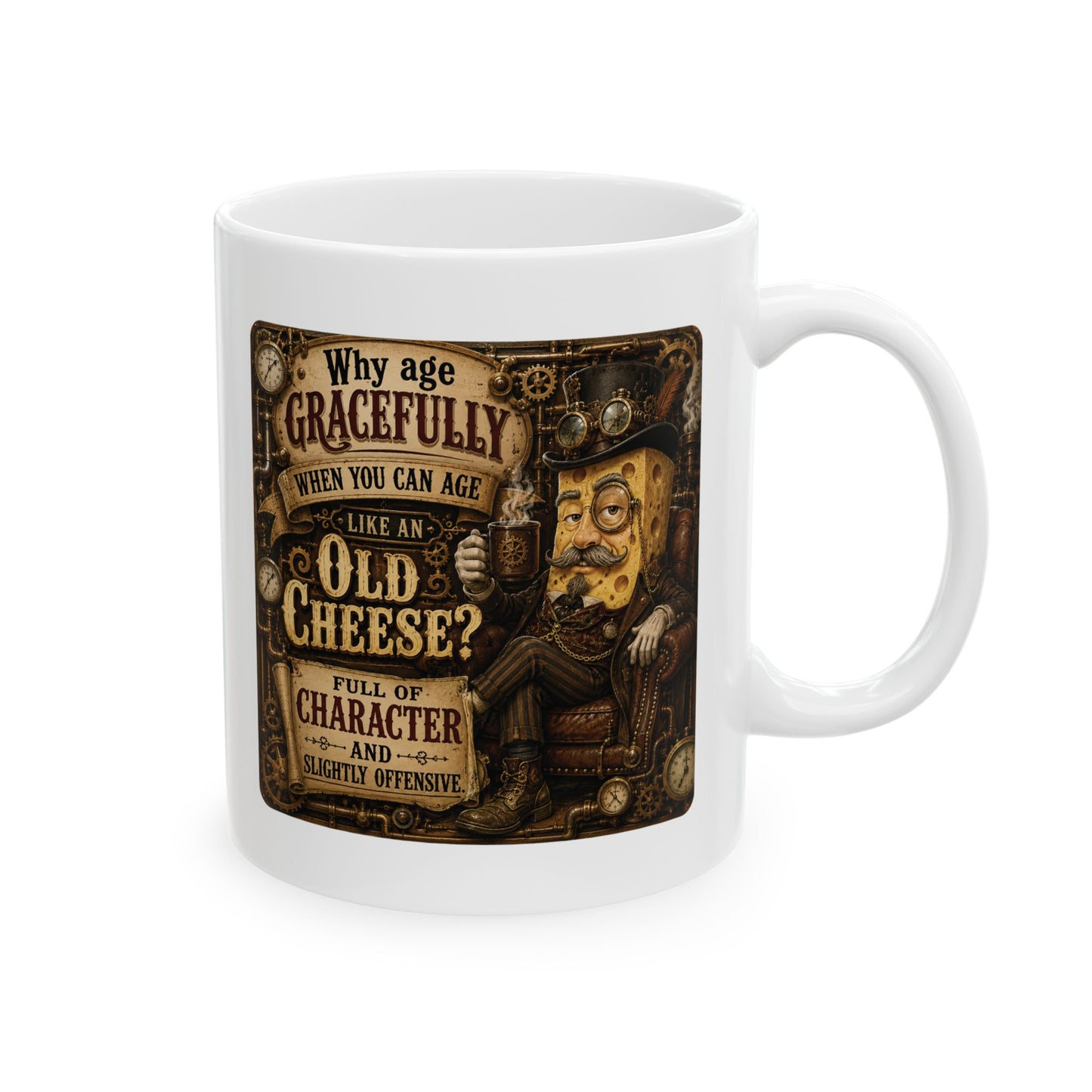 Old Cheese Ceramic Mug (11oz, 15oz)