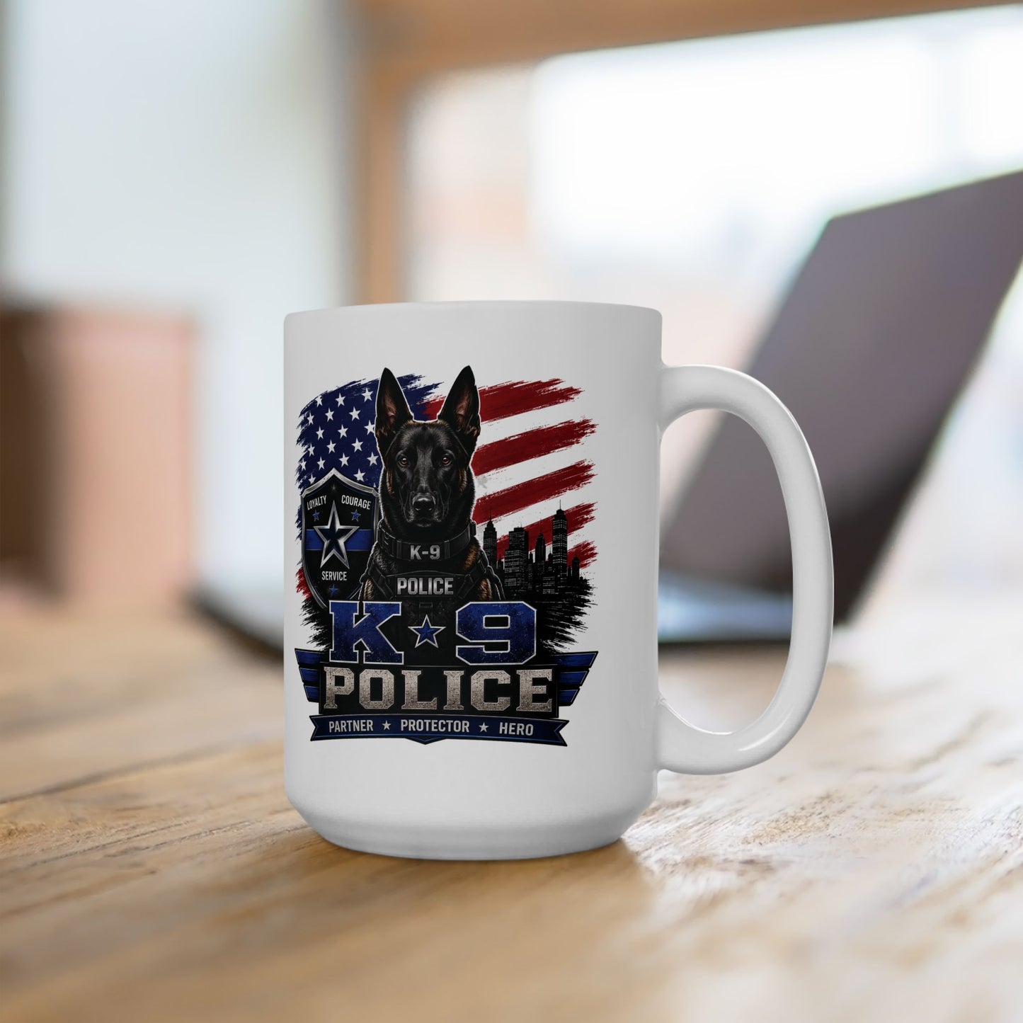 K-9 Belgian Malinois Ceramic Mug (11oz, 15oz)