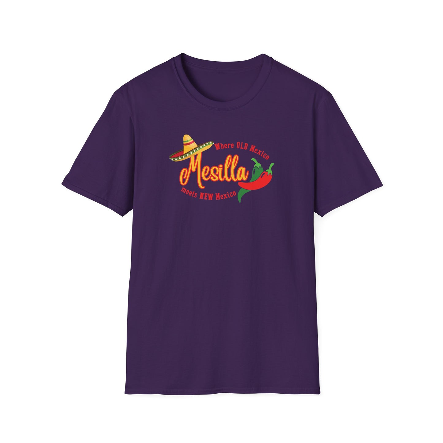 Where Old Mexico Meets New Mexico Unisex Softstyle T-Shirt
