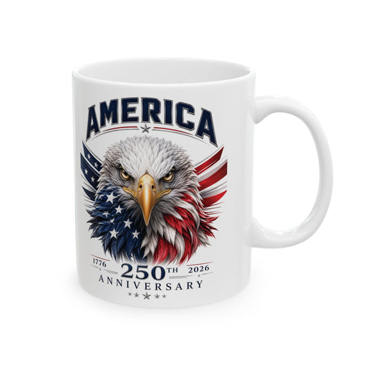 America 250: American Eagle Ceramic Mug, (11oz, 15oz)