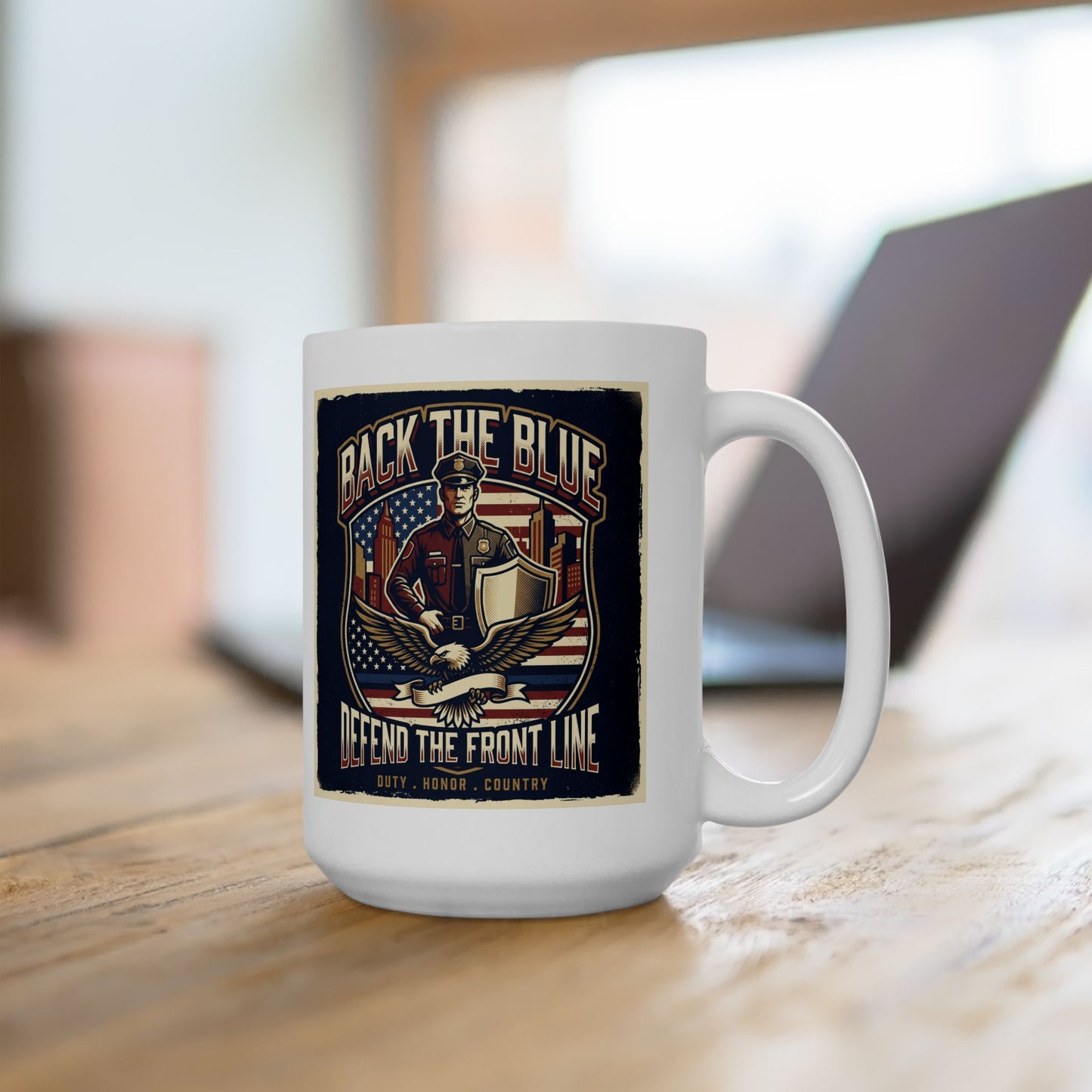 Back the Blue Ceramic Mug (11oz, 15oz)