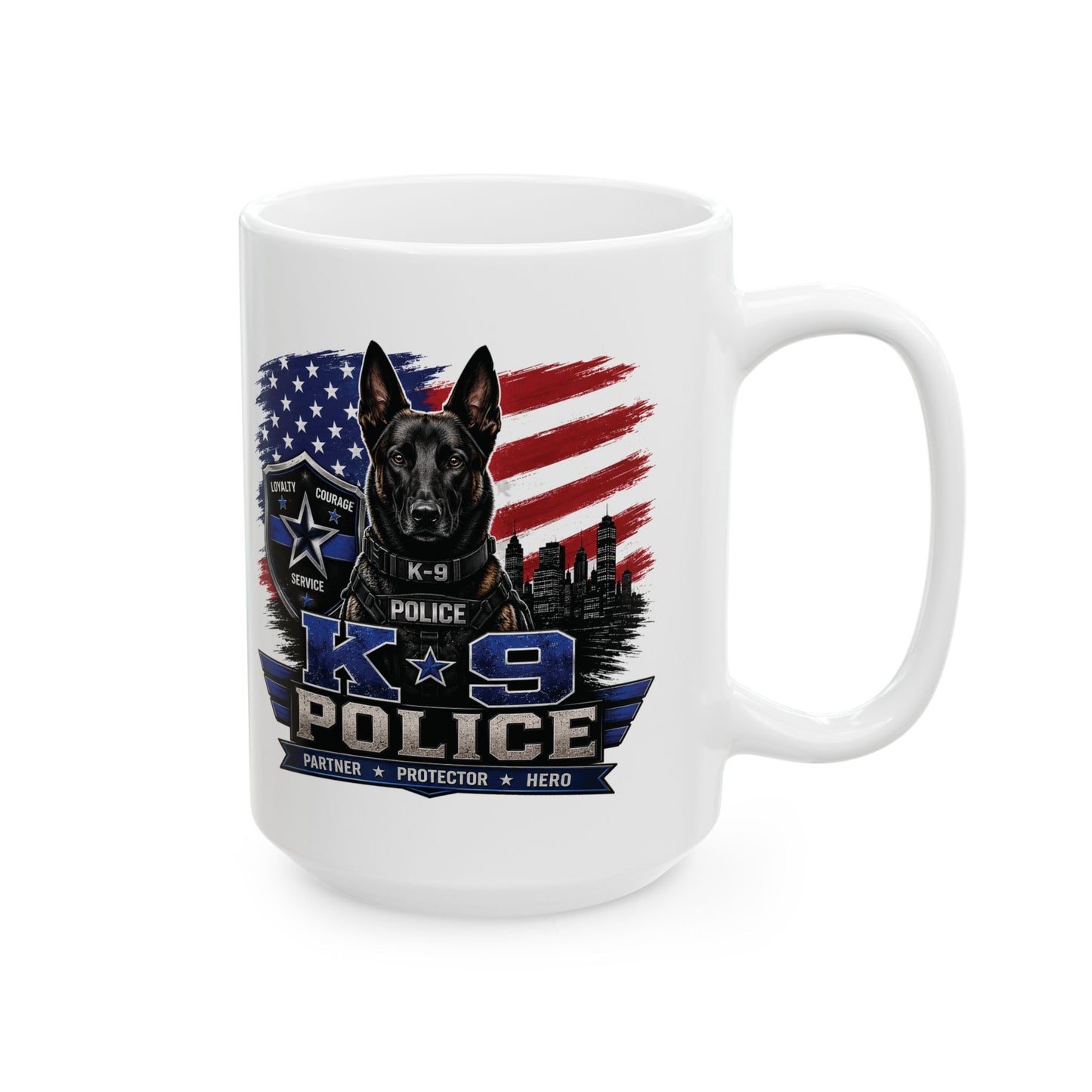 K-9 Belgian Malinois Ceramic Mug (11oz, 15oz)