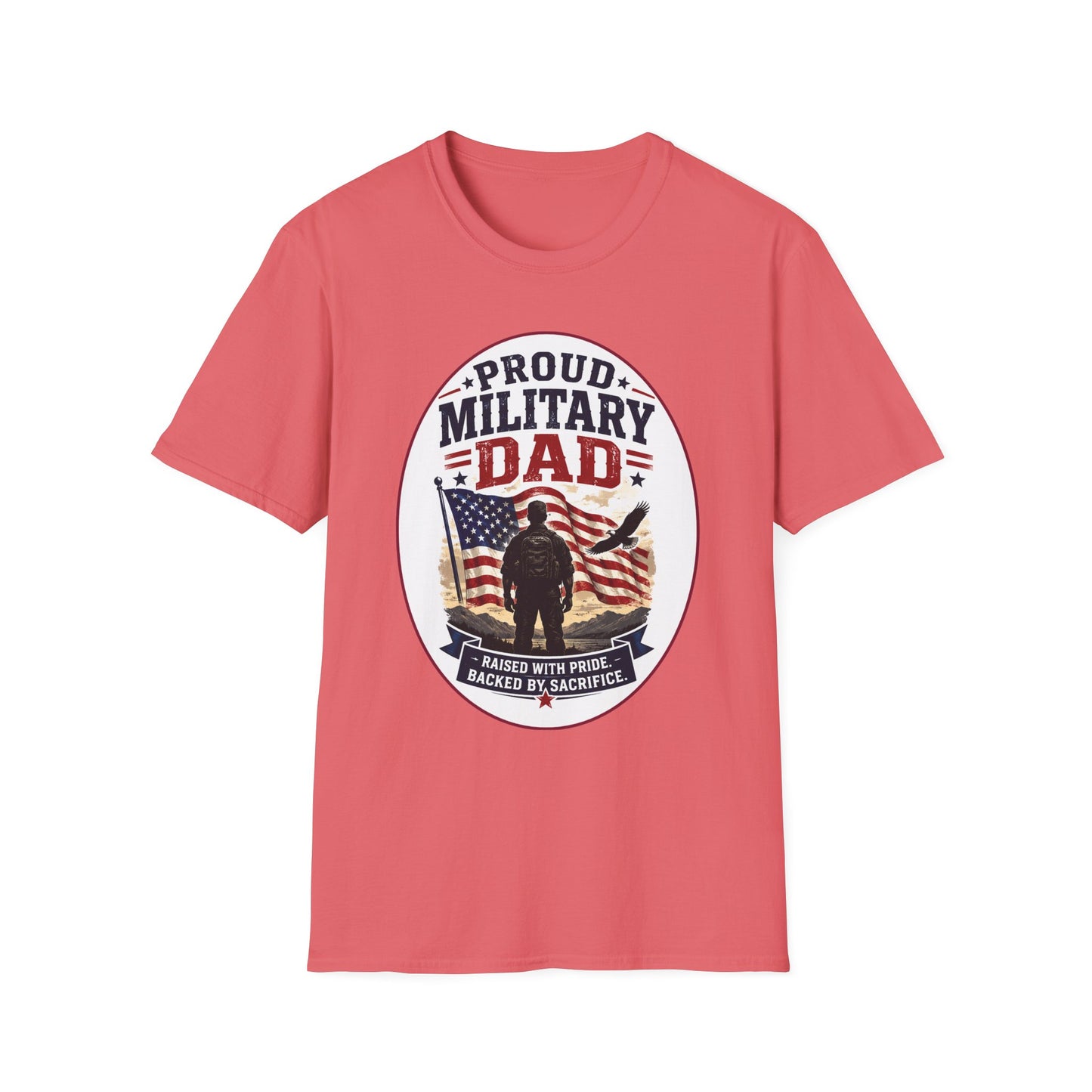 Proud Military Dad Unisex Softstyle T-Shirt