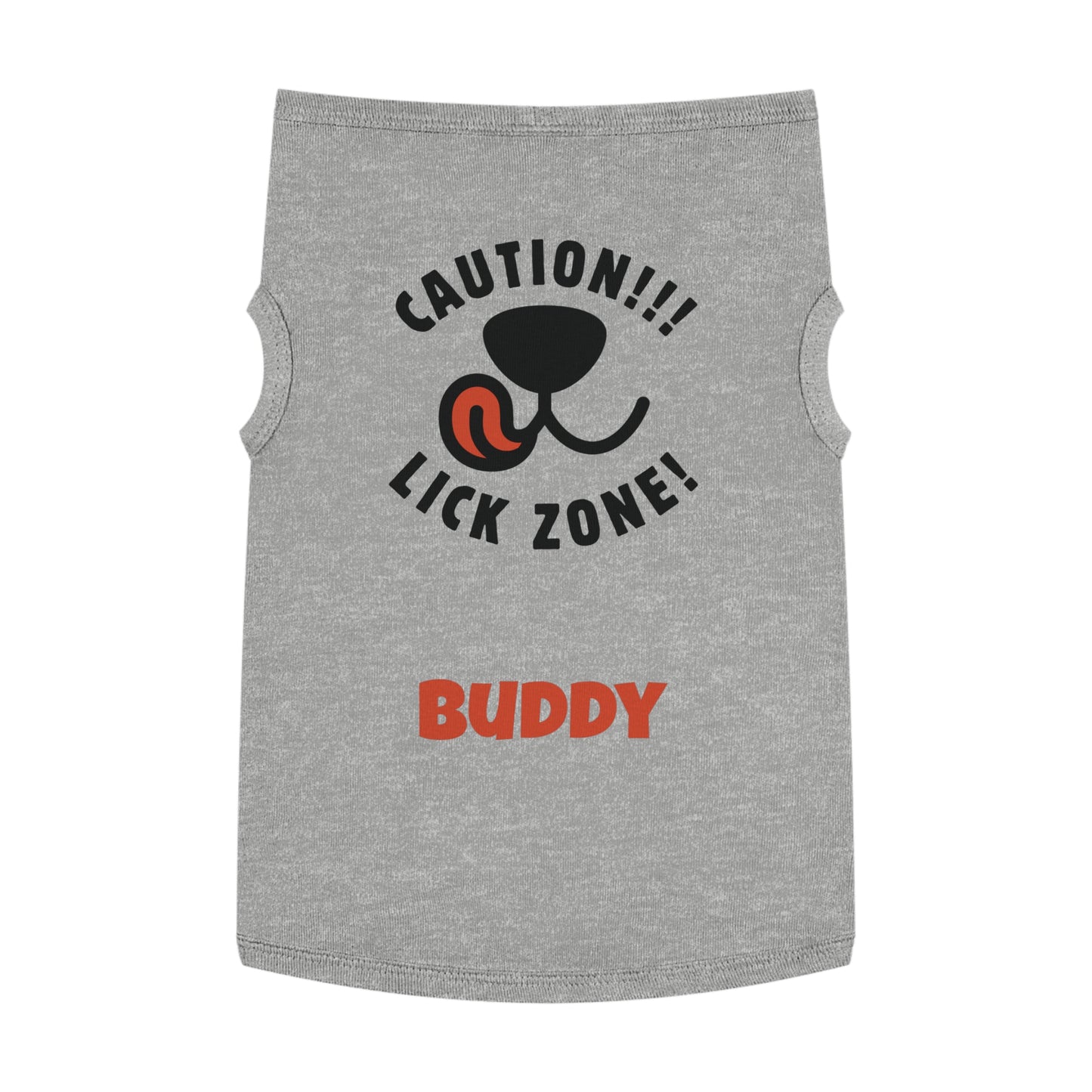 Caution Lick Zone PERSONALIZED Pet Tank Top