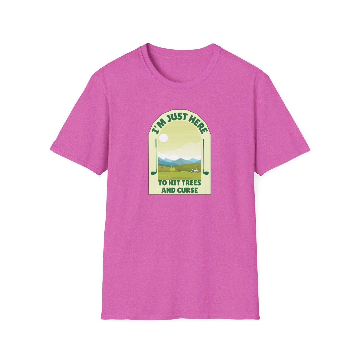Golf: Hitting Trees & Cursing Unisex Softstyle T-Shirt