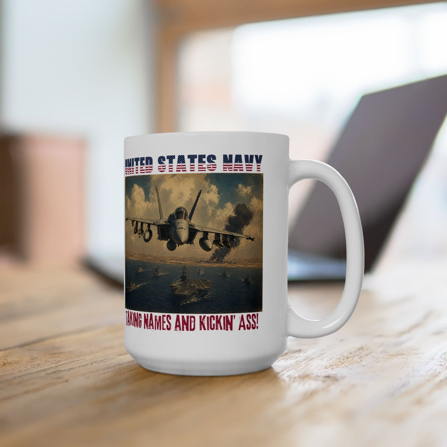 U.S. Navy Kickin' A$$ Ceramic Mug (11oz, 15oz)