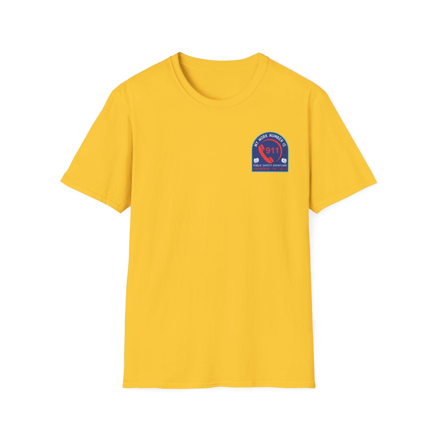 My Work Number is 911 (Pocket) Unisex Softstyle T-Shirt