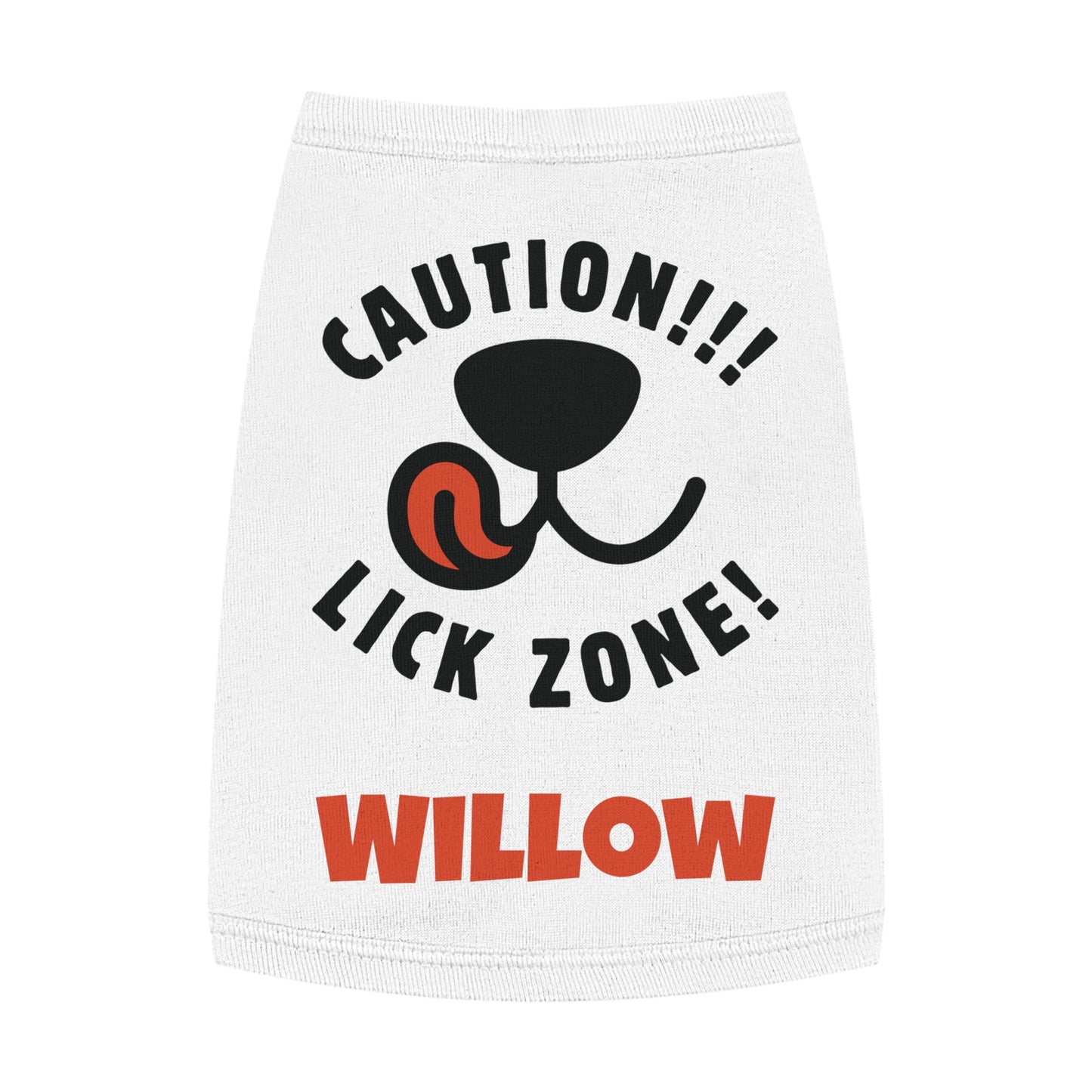 Caution Lick Zone PERSONALIZED Pet Tank Top