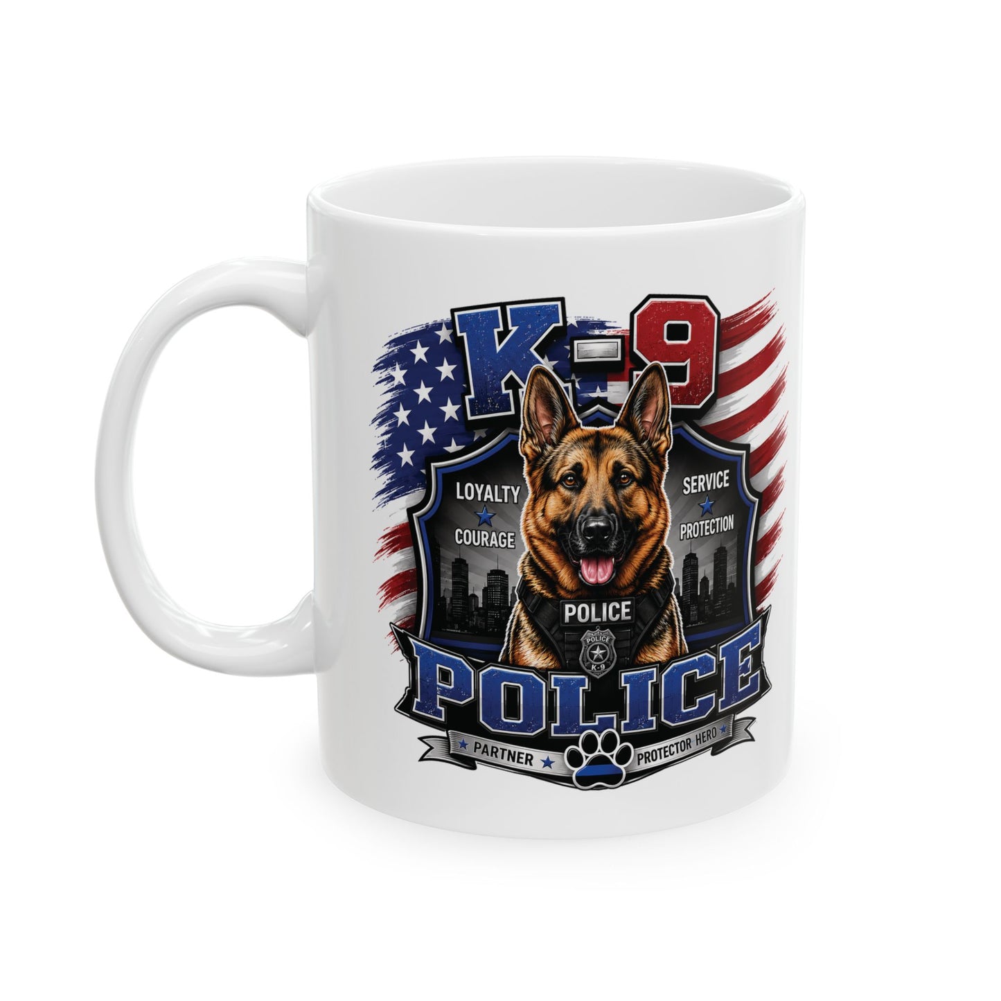 K-9 German Shepherd Ceramic Mug (11oz, 15oz)