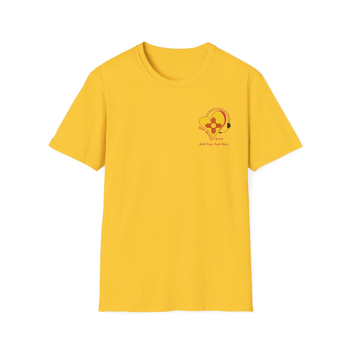 New Mexico 911 Heartbeat (Pocket) Unisex Softstyle T-Shirt