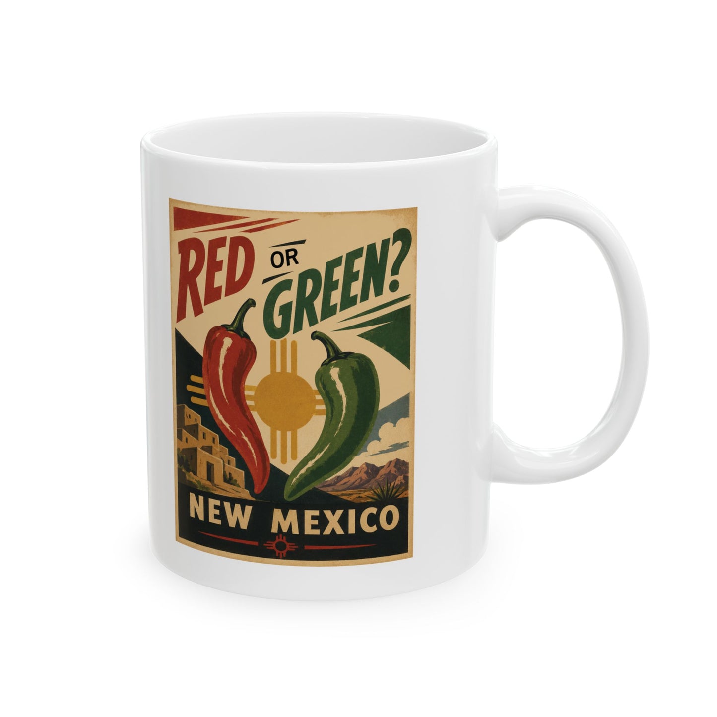 Red or Green?Ceramic Mug, (11oz, 15oz)