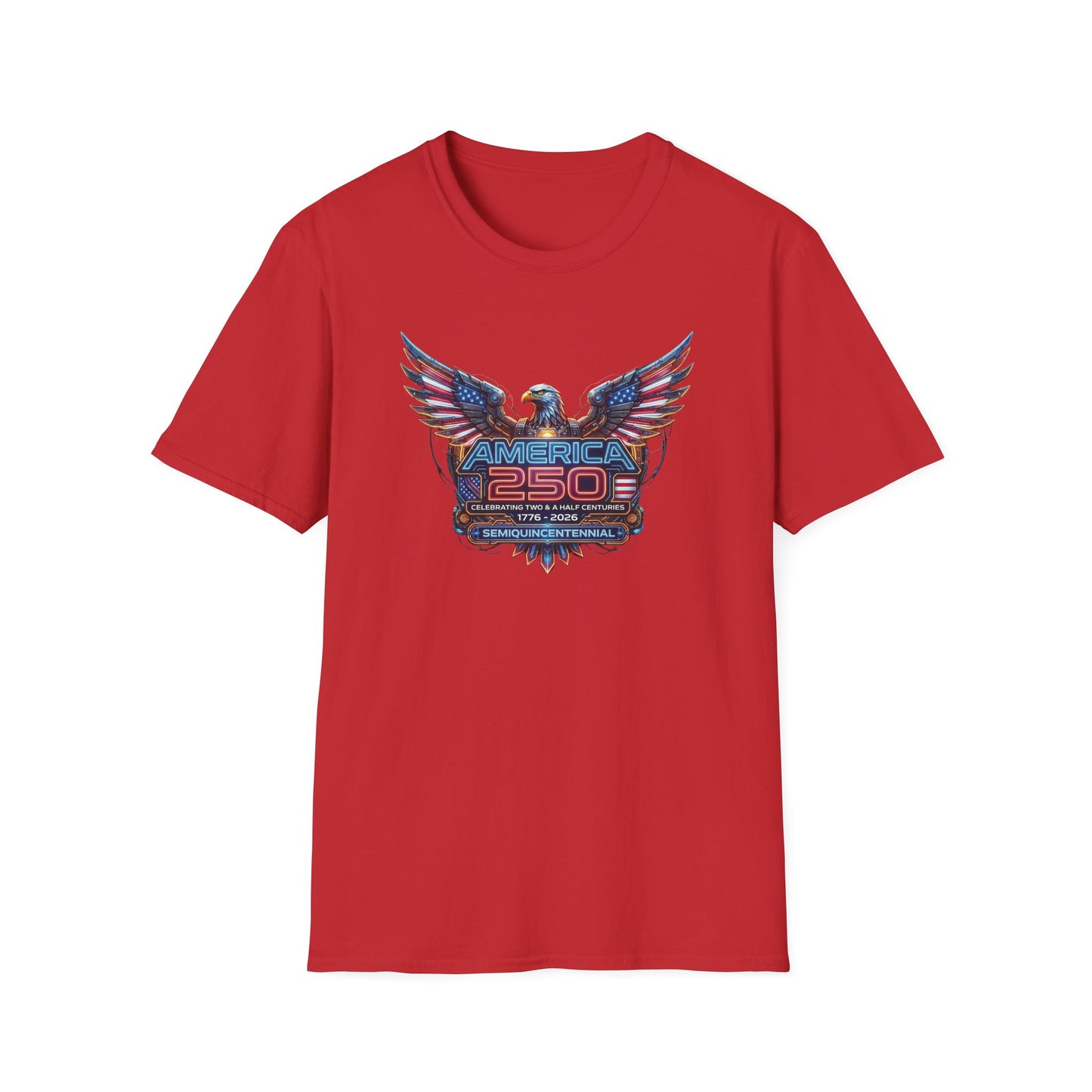 America 250: Cyberpunk American Eagle Unisex Softstyle T-Shirt