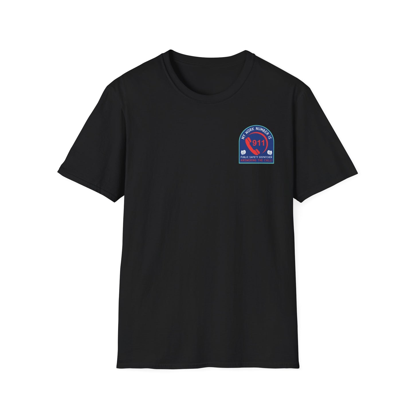 My Work Number is 911 (Pocket) Unisex Softstyle T-Shirt