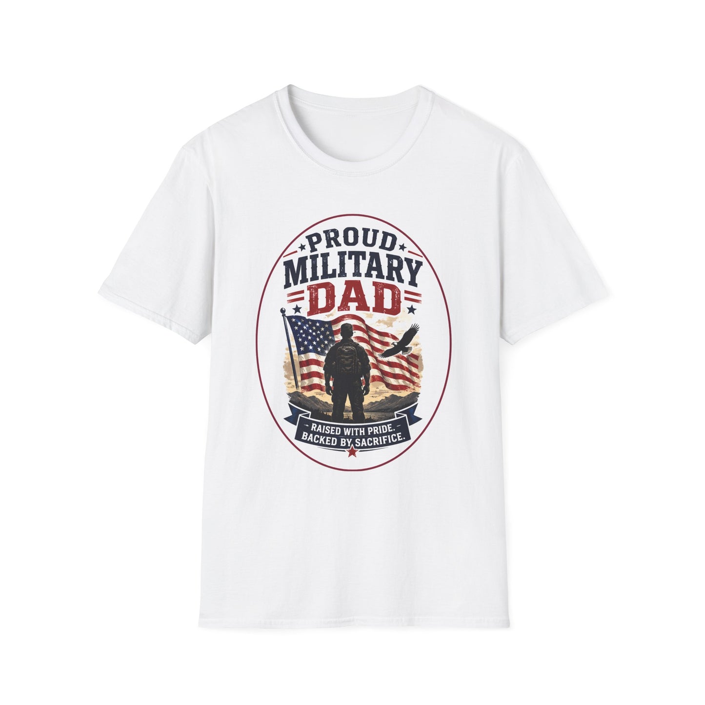 Proud Military Dad Unisex Softstyle T-Shirt