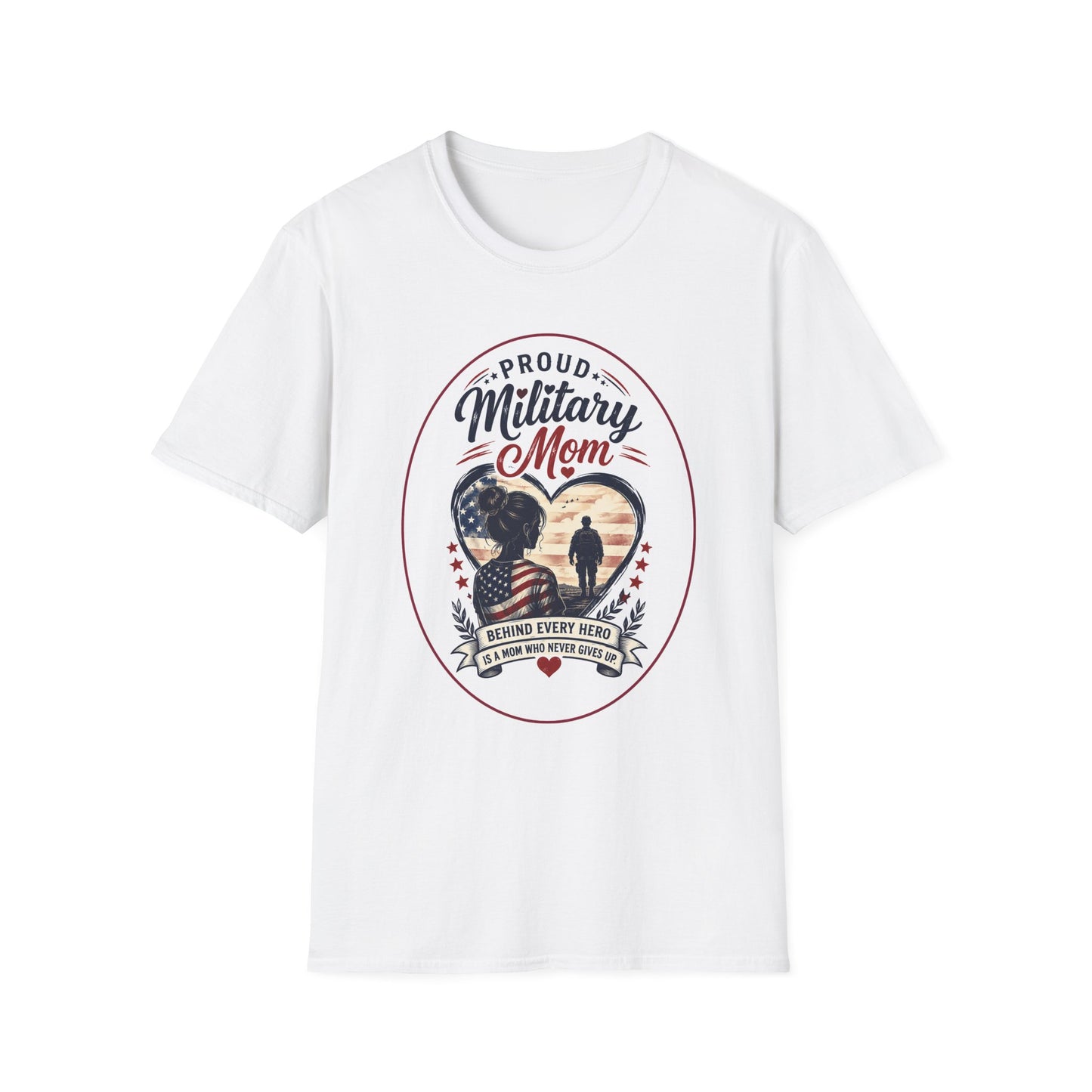 Proud Military Mom Unisex Softstyle T-Shirt
