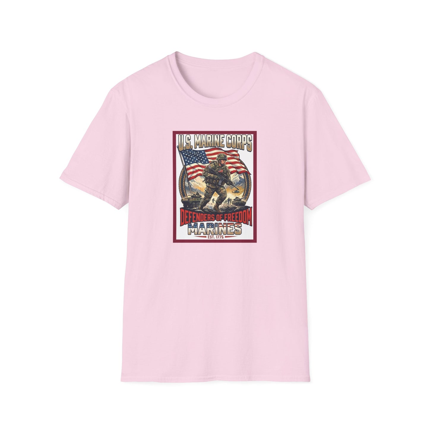 U.S. Marine Corps Defenders of Freedom Unisex Softstyle T-Shirt