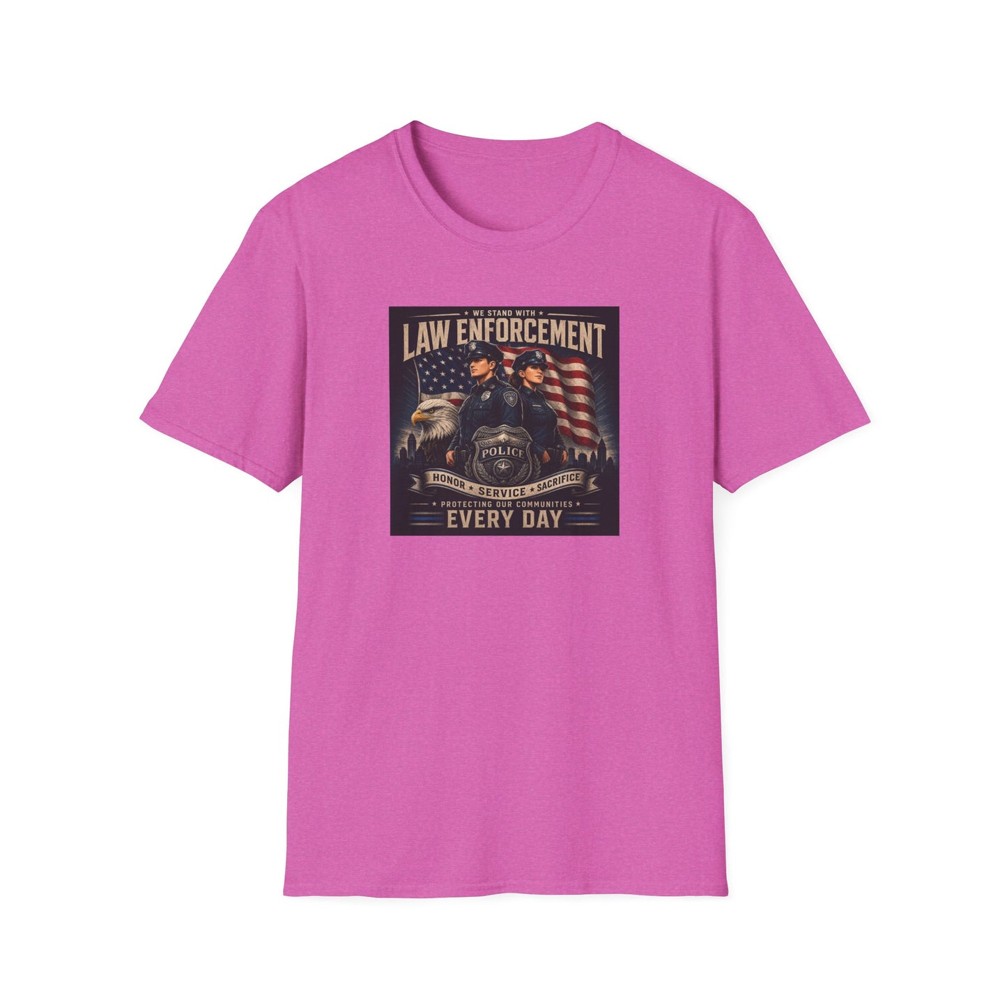 Support Law Enforcement Unisex Softstyle T-Shirt