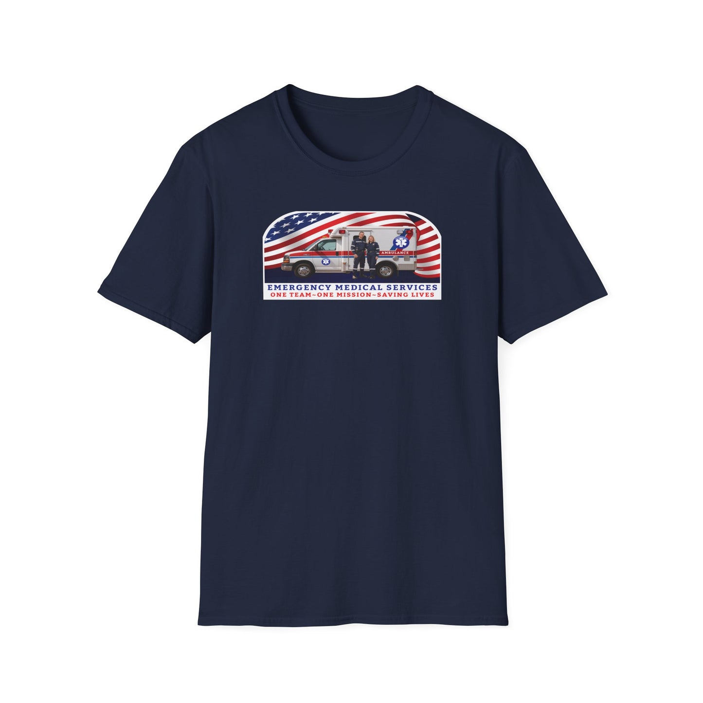 EMS: One Team One Mission Unisex Softstyle T-Shirt