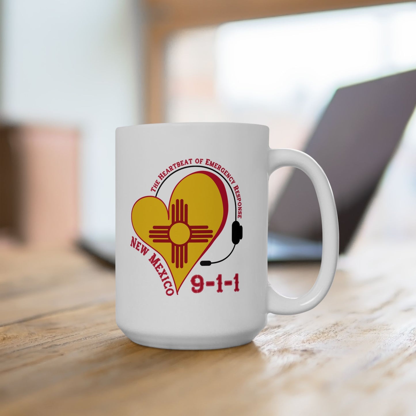 New Mexico 911 Heartbeat Ceramic Mug (11oz, 15oz)