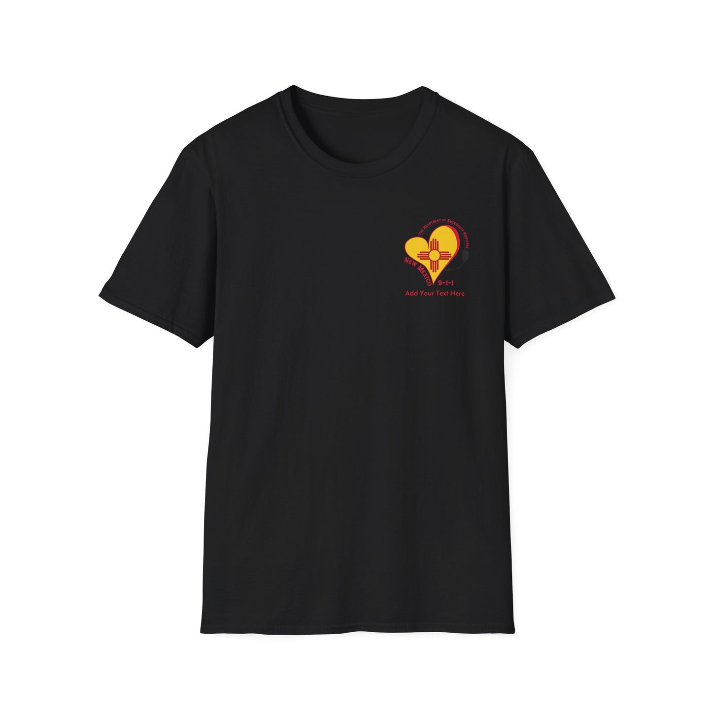 New Mexico 911 Heartbeat (Pocket) Unisex Softstyle T-Shirt