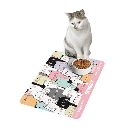 Good Kitty Pink Pet Food Mat (12x18)
