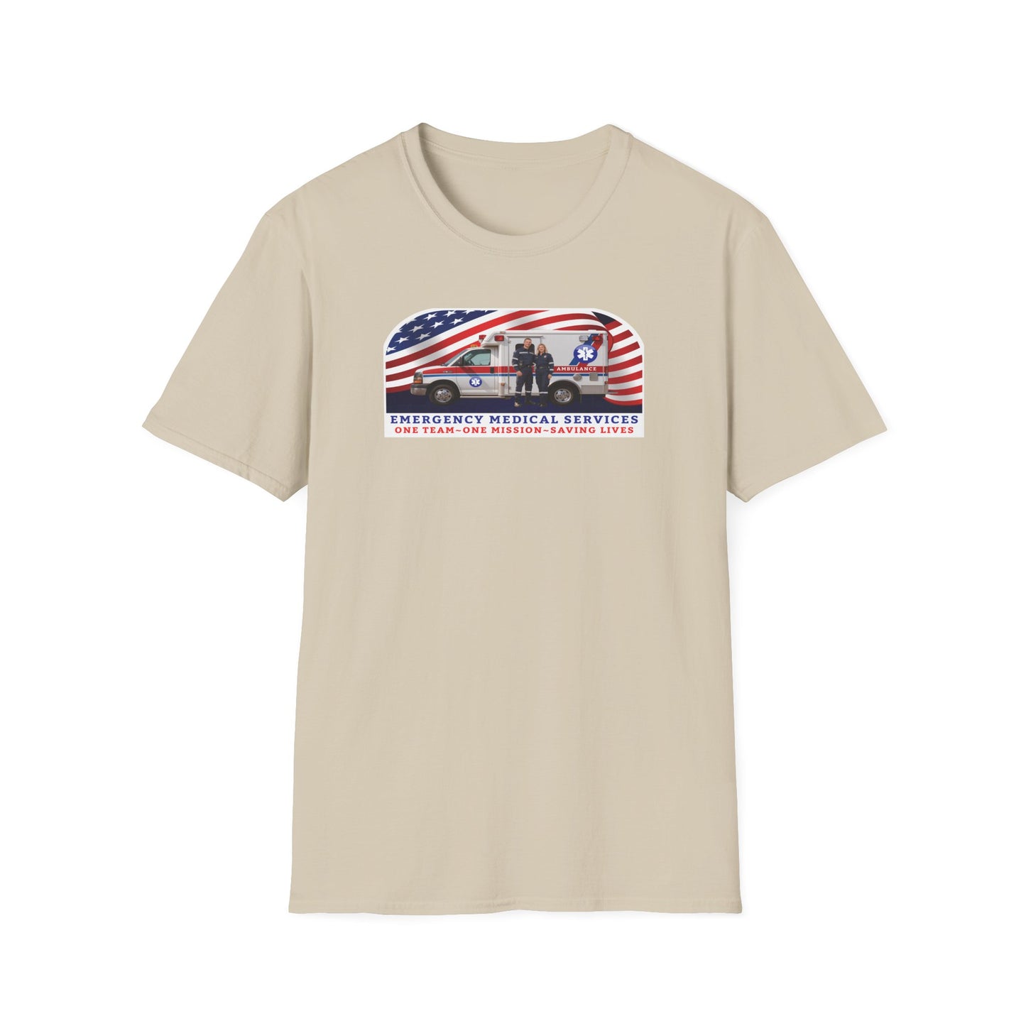 EMS: One Team One Mission Unisex Softstyle T-Shirt