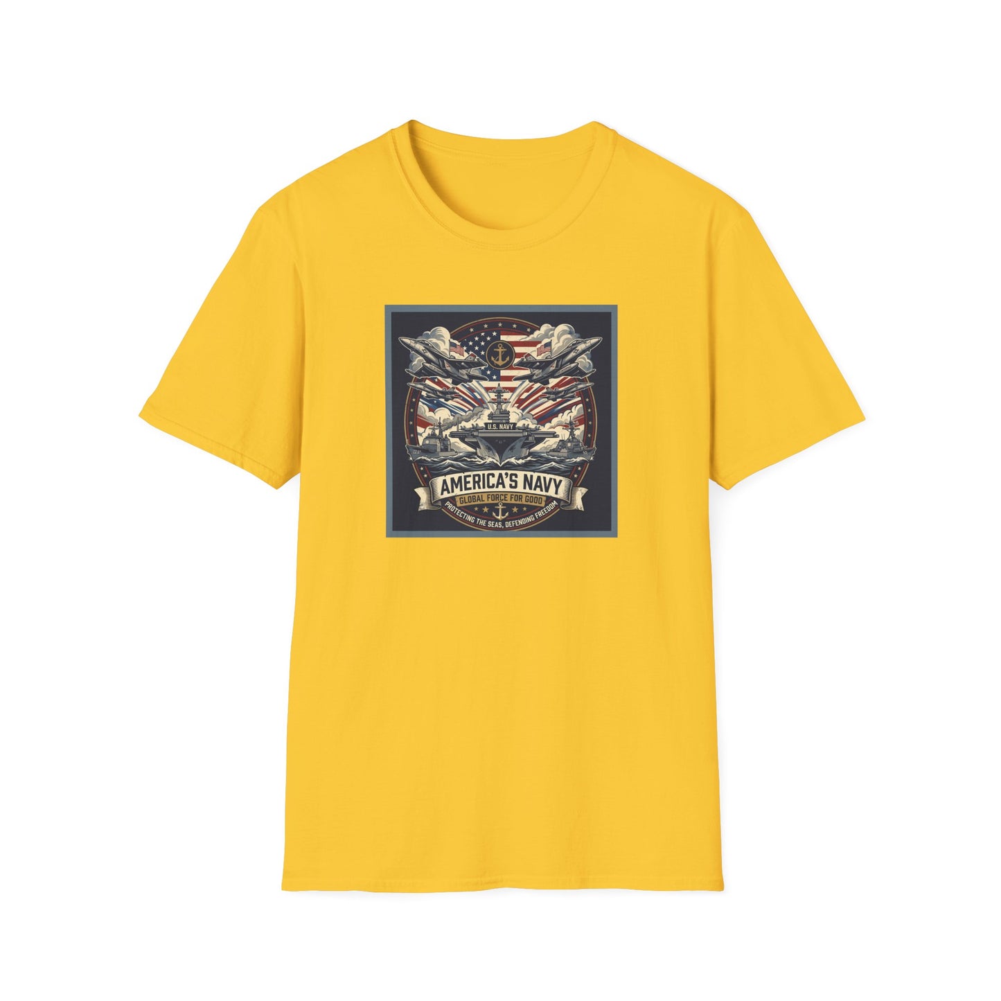 America's Navy Defending Freedom Unisex Softstyle T-Shirt