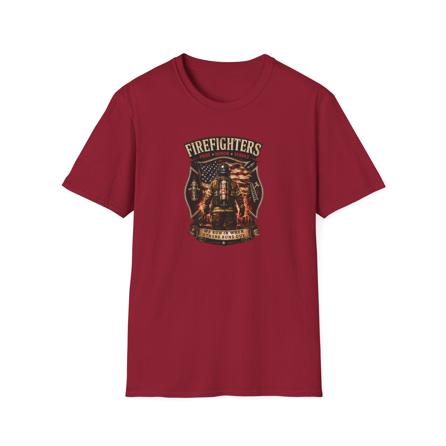 Firefighters: Pride, Honor, Service Unisex Softstyle T-Shirt